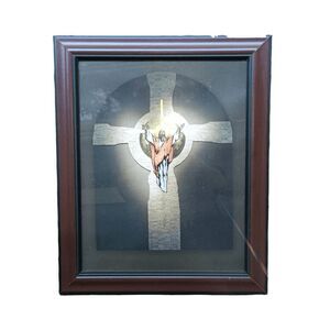 Framed Jesus Cross Wall Decor Art Print